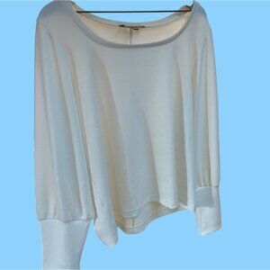 Eloquii Womens Off-White Long Sleeve sweatshirt Size 18/20